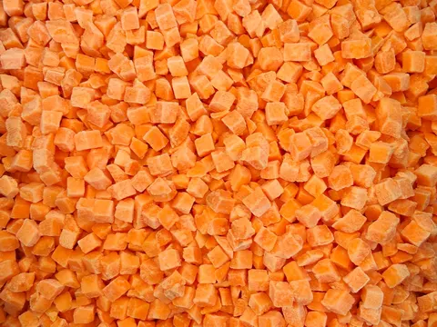 Karottenwürfel, tiefgekühlt